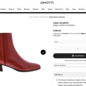 Carl Scarpa Red Leather Ankle Boots
